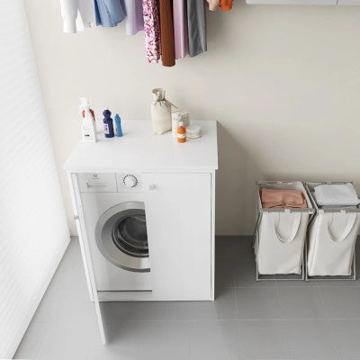 Mobile copri lavatrice 77x71 da esterno in PVC con fissaggio incluso