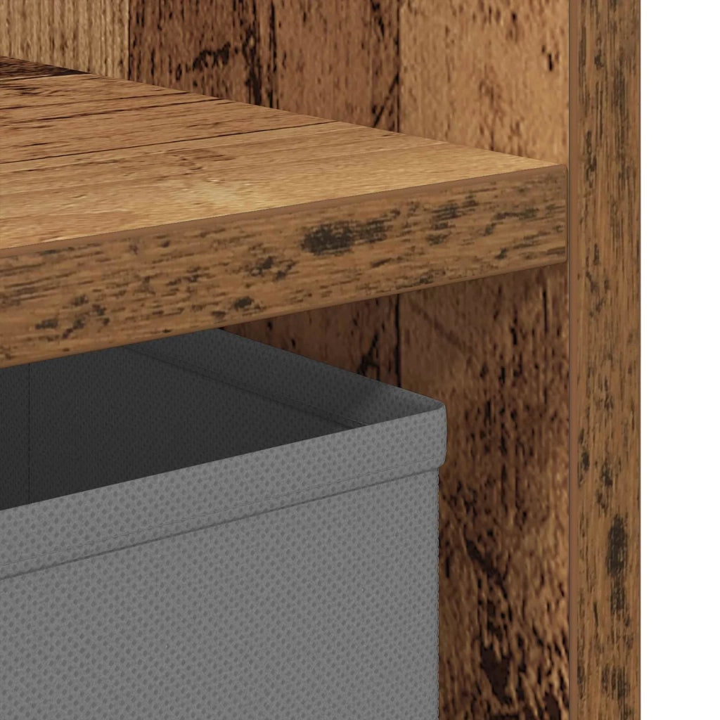 Comodino con cassetto 2 pcs Legno vecchio 35 x 32 x 68,5 cm 8000641