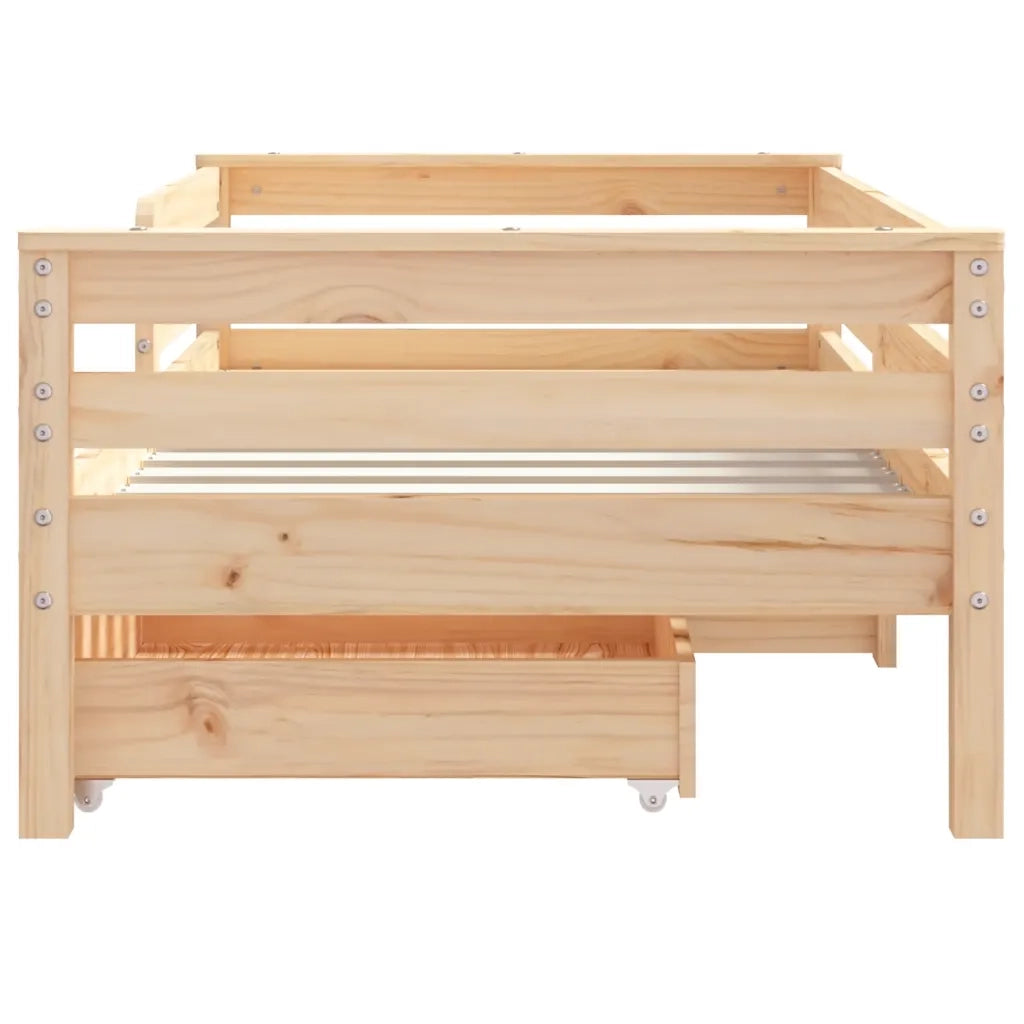 Giroletto Bambini con Cassetti 70x140 cm Legno Massello di Pino