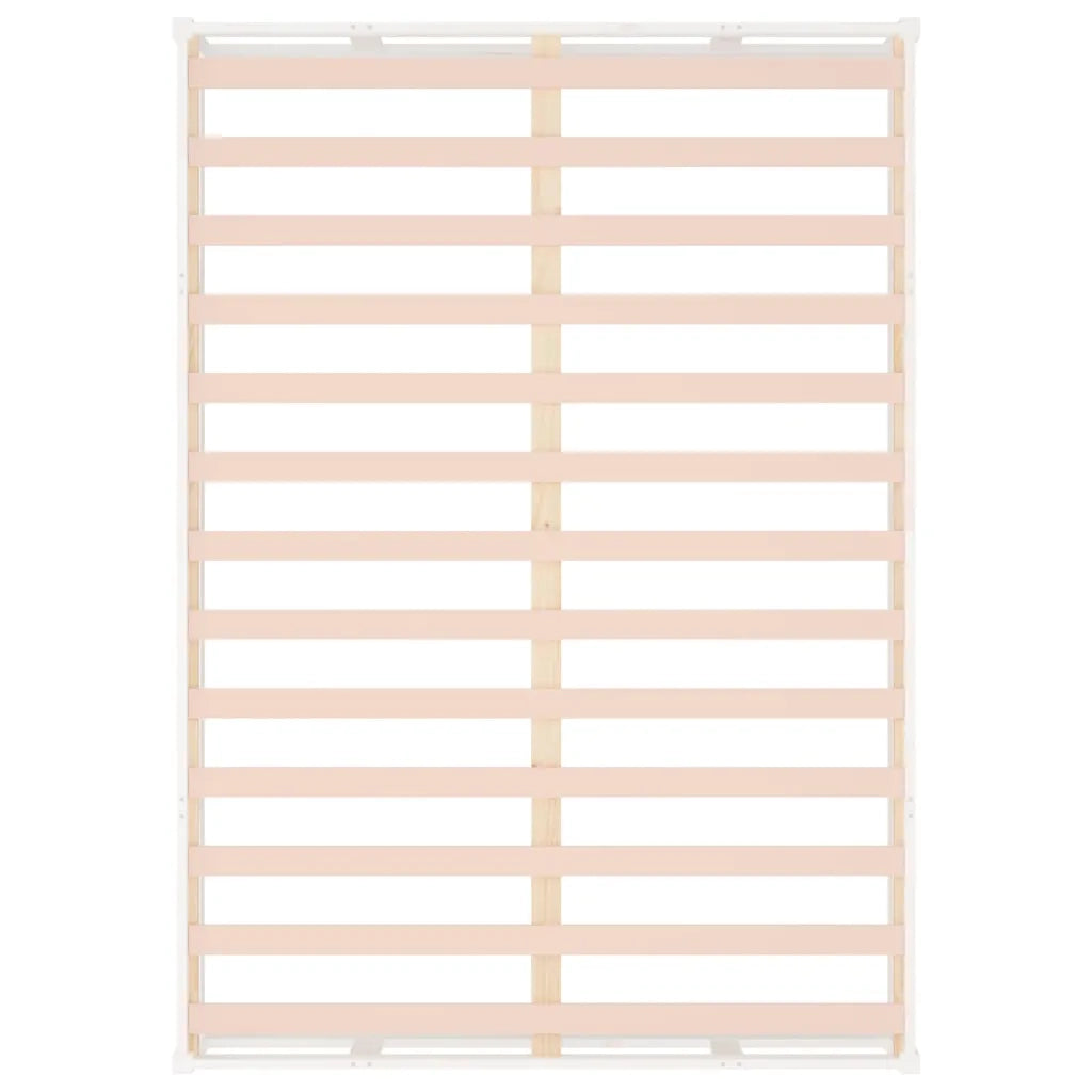 Giroletto-Struttura Letto Bianco 140x190 cm in Legno Massello 364578