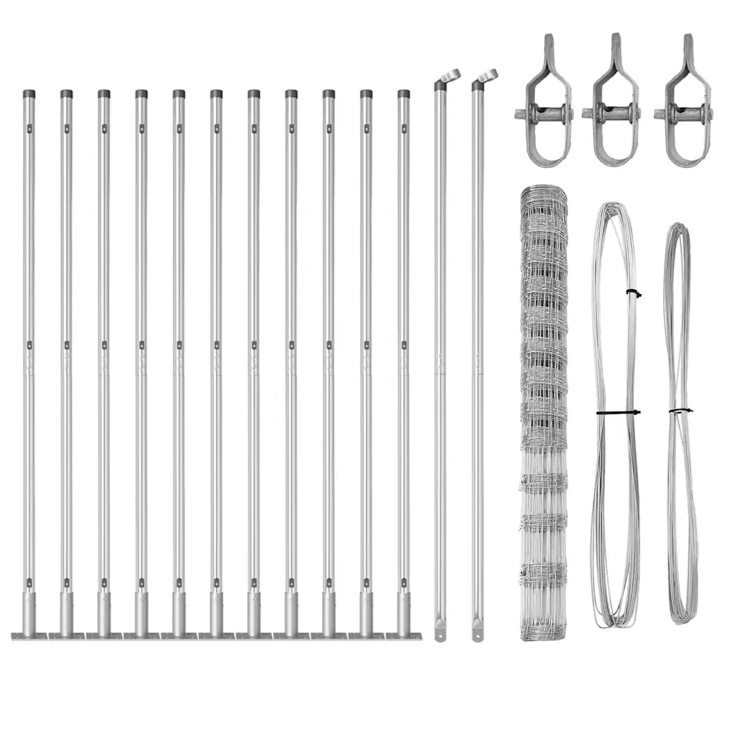 Palo della recinzione Zincato 25 x 1,5 m Acciaio 3351518