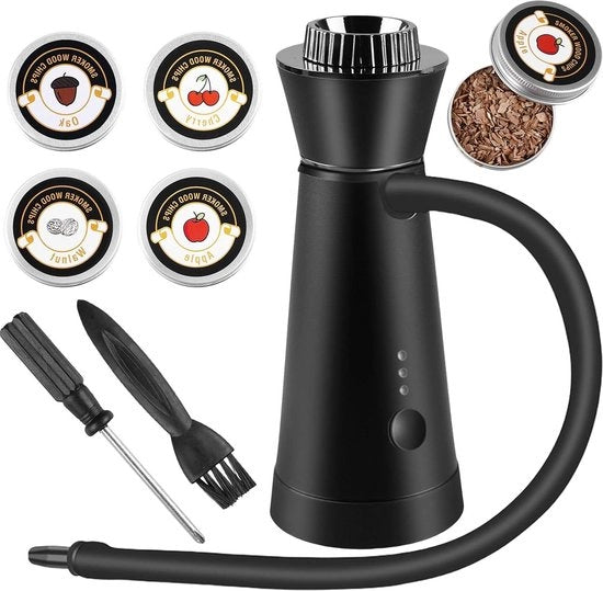 Pistolo di fumo freddo - generatore di fumo portatile con 4 chip di legno - pistolo di fumo manuale per carne, salmone, cocktail, formaggio, griglia

Modello: 
Specifica tecnica: 
Codice prodotto: