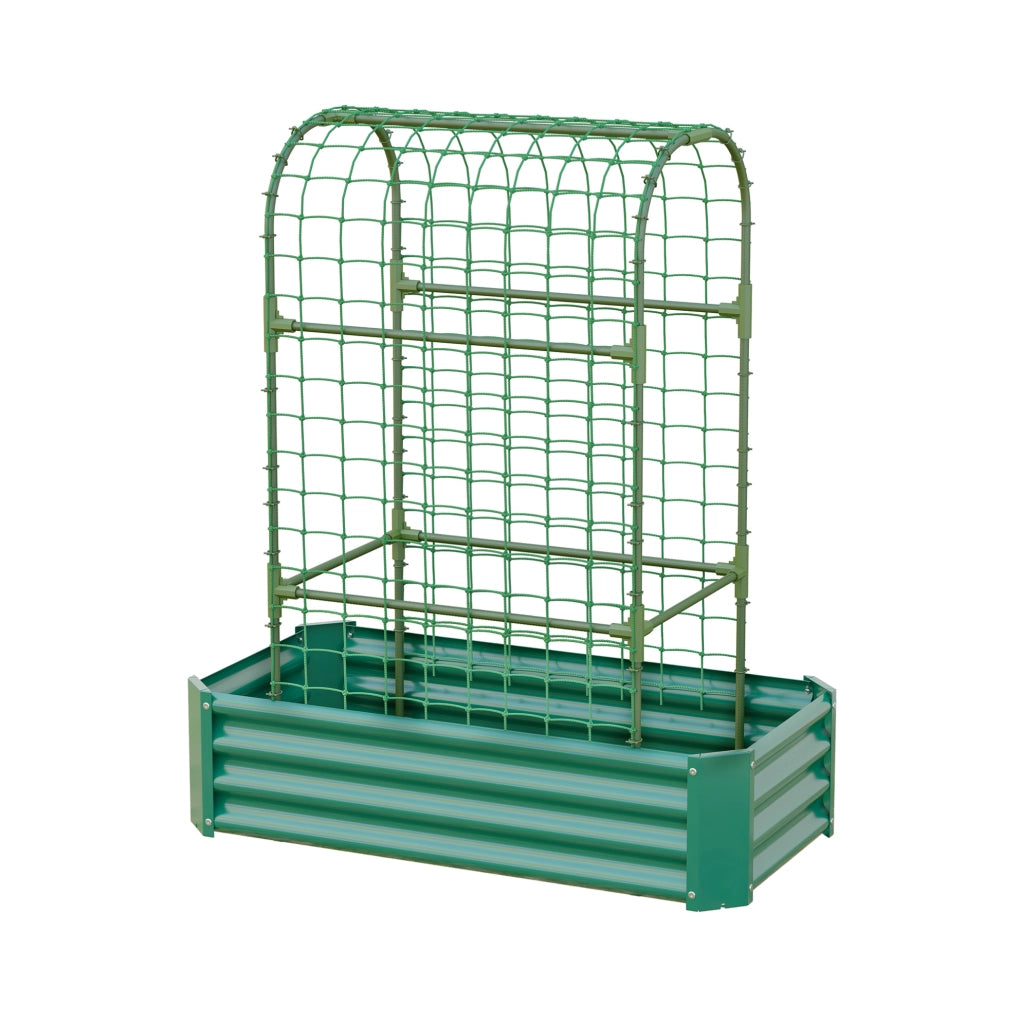 Letto da giardino rialzato in acciaio zincato 120x60x150 cm per ortaggi, erbe e fiori