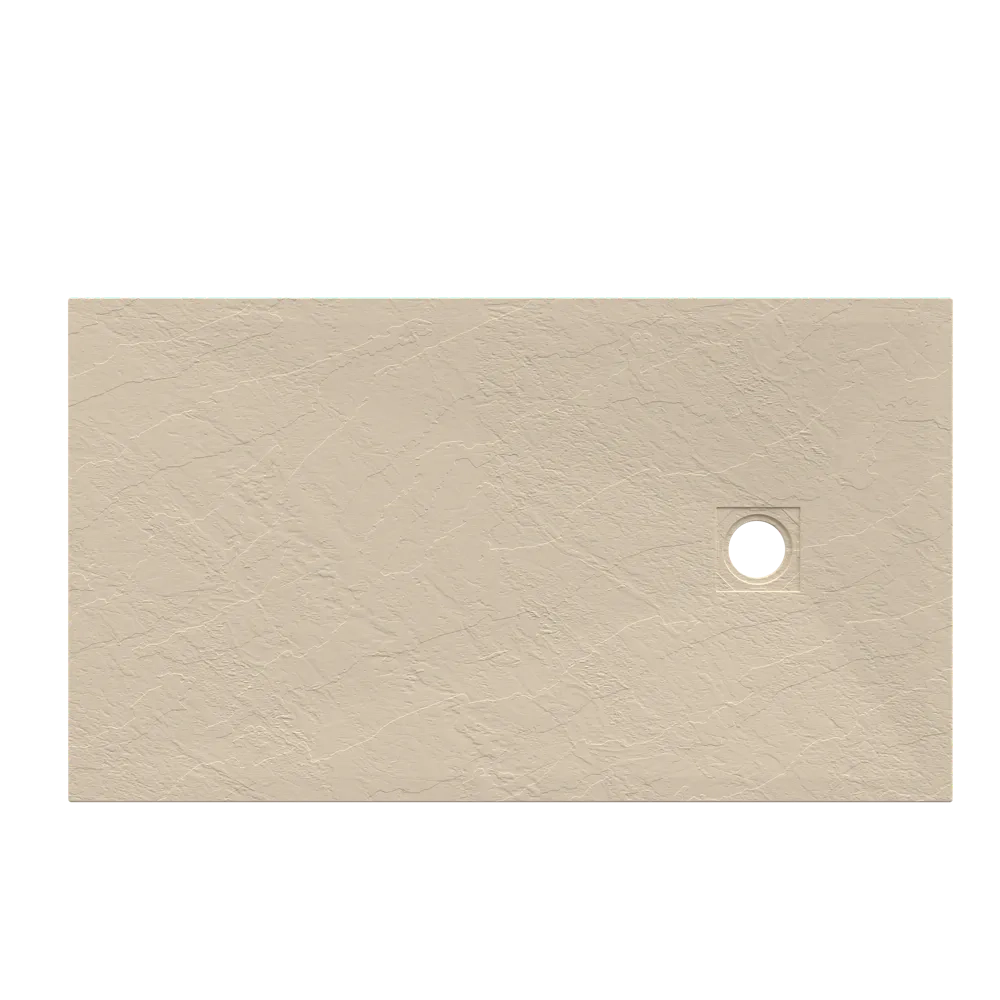 Piatto doccia rettangolare 90x120 cm in marmoresina avorio effetto pietra h3 cm | Milos
