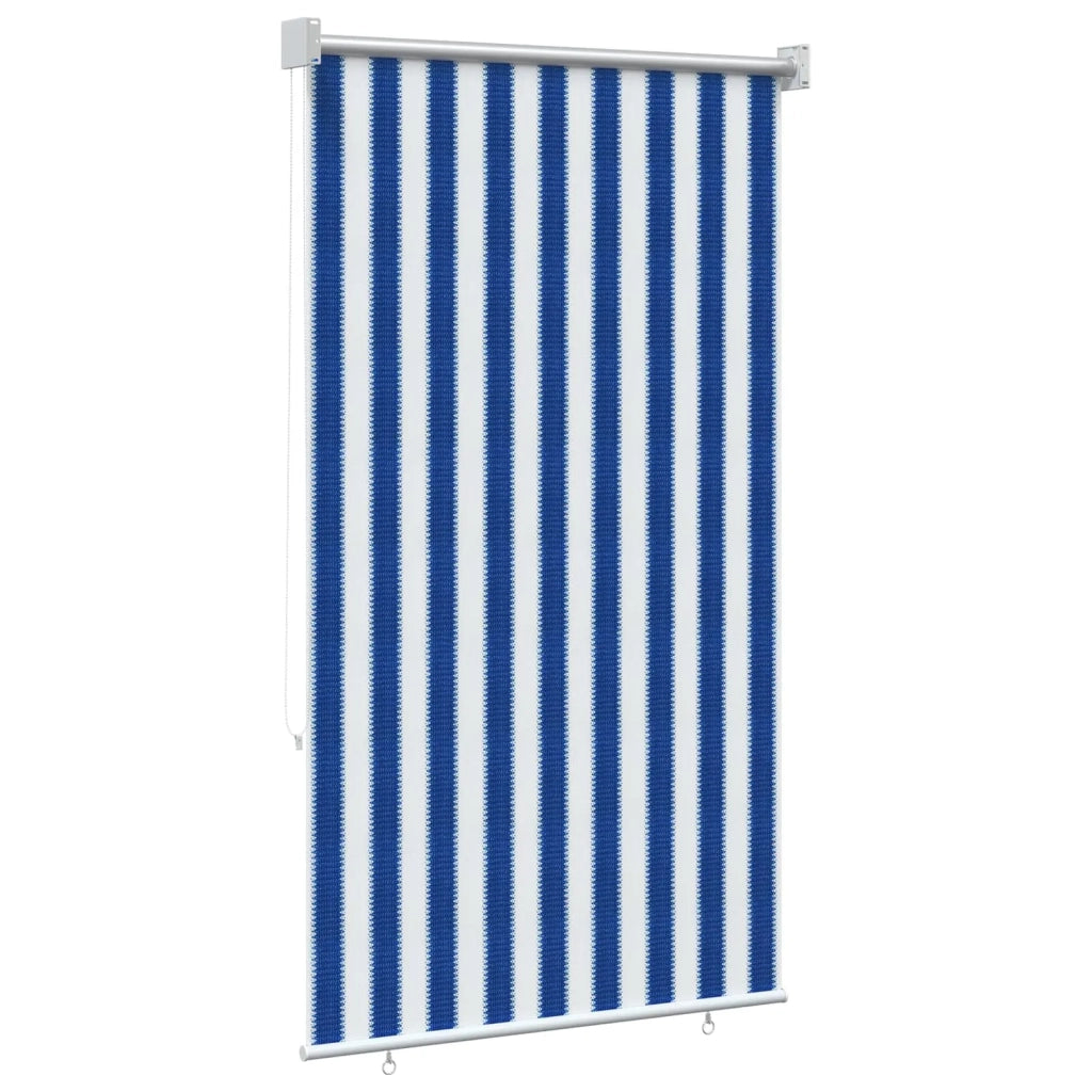 Tenda a Rullo Esterno Blocco UV 90% Strisce Blu e Bianche 42035974