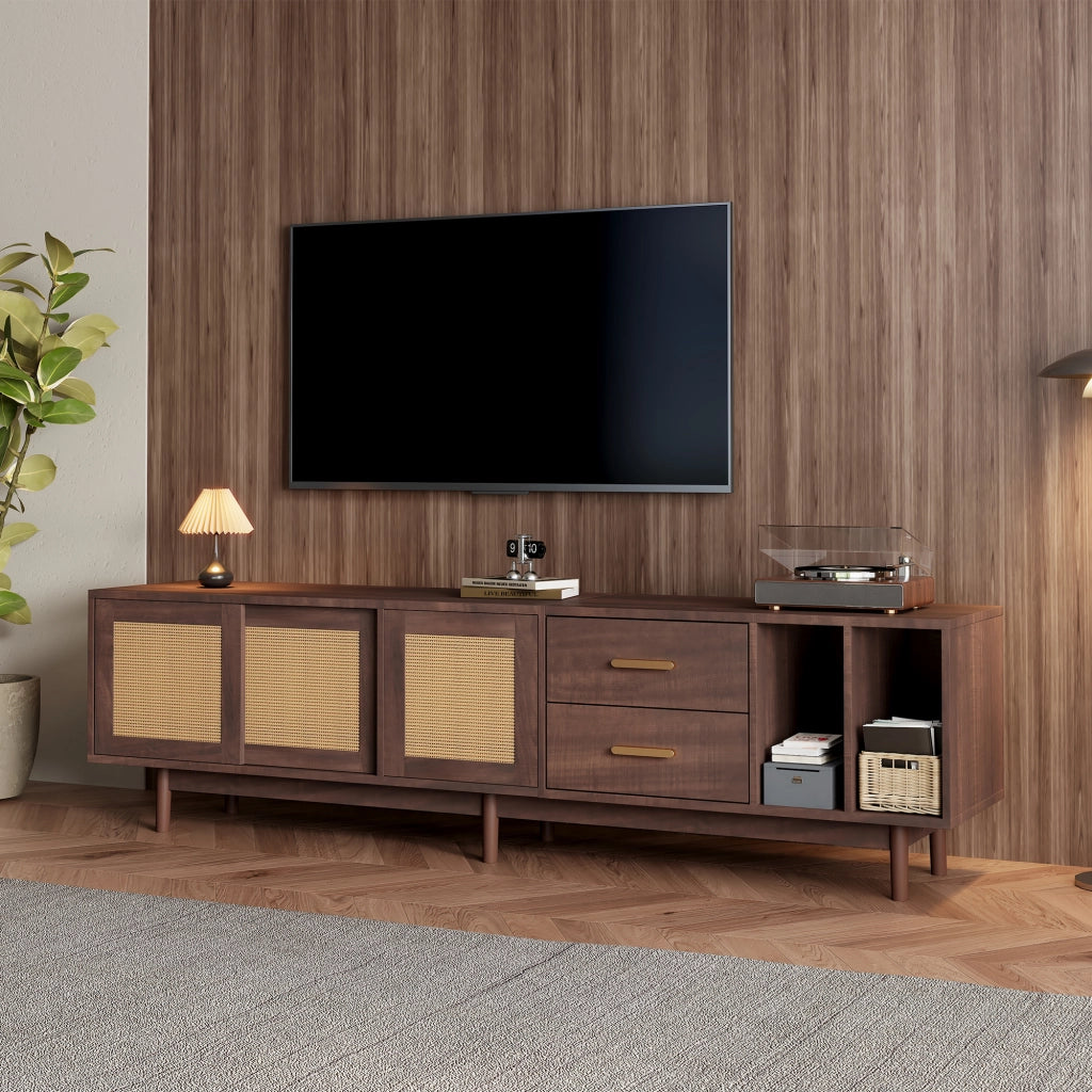 Mobile TV da 190 cm marrone in MDF