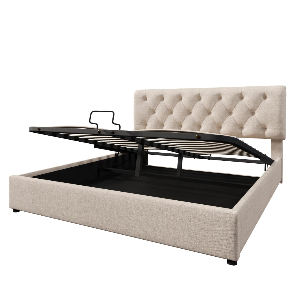 Letto matrimoniale 160x200 cm contenitore con sollevamento idraulico