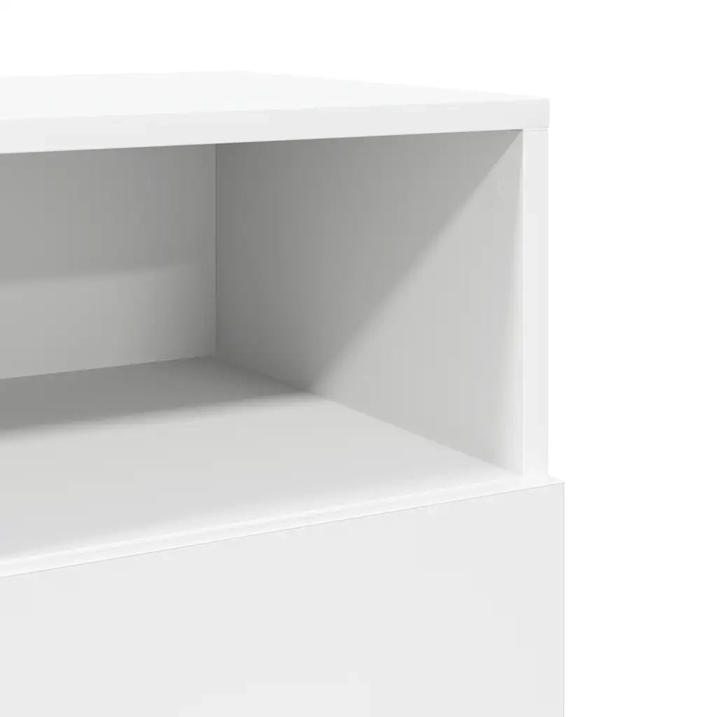 Comodino con 2 Cassetti Bianco 36x36x68 cm 858578