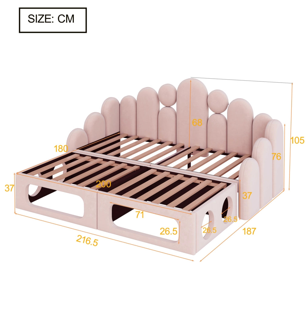 Letto multifunzione in velluto con cuccia integrata