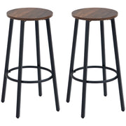 Sgabelli da Bar Set 2 Pezzi Design Industriale ¨C Minimal ¨C Metallo Nero 42x42x65 cm