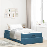 Struttura letto con materasso 2 pcs Blu Velluto 3399526
