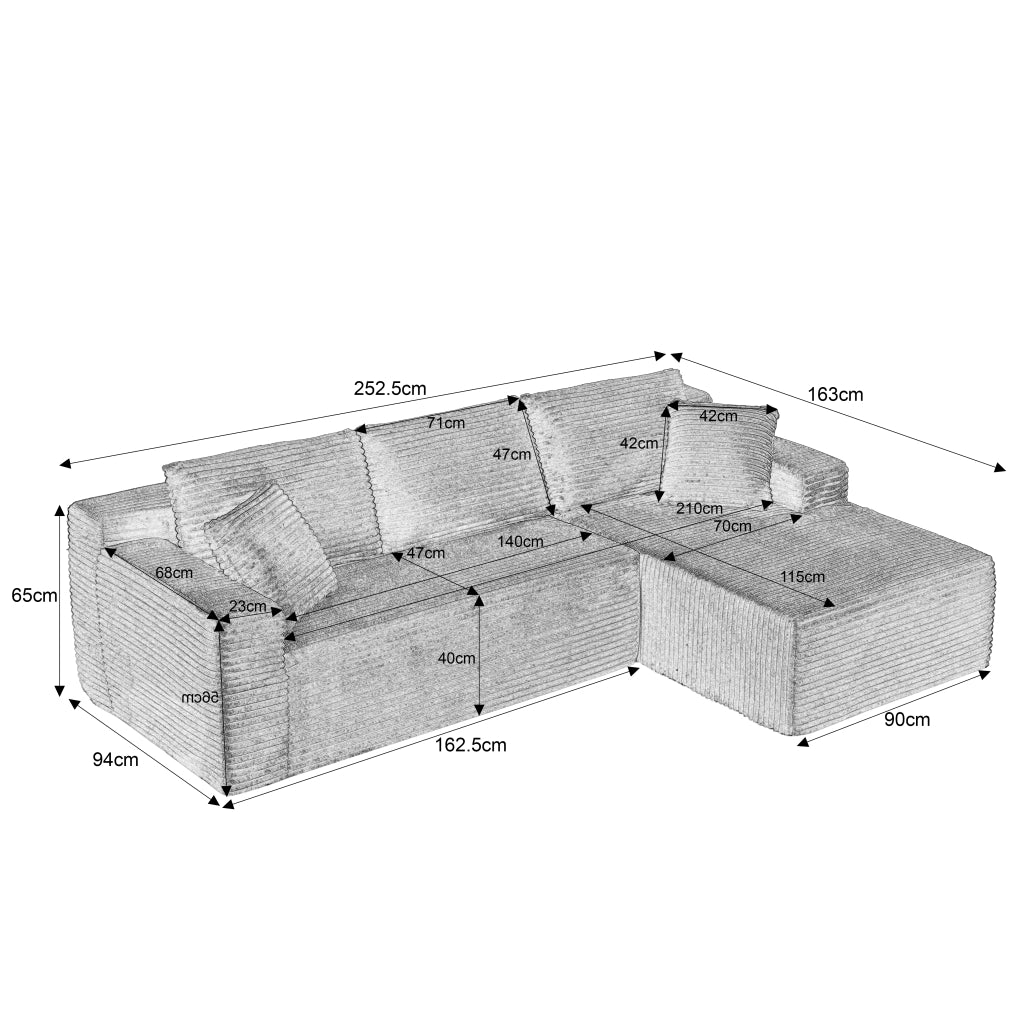 Divano modulare 2 posti con cuscini sfoderabili e base antiscivolo, in schiuma e molle, grigio scuro