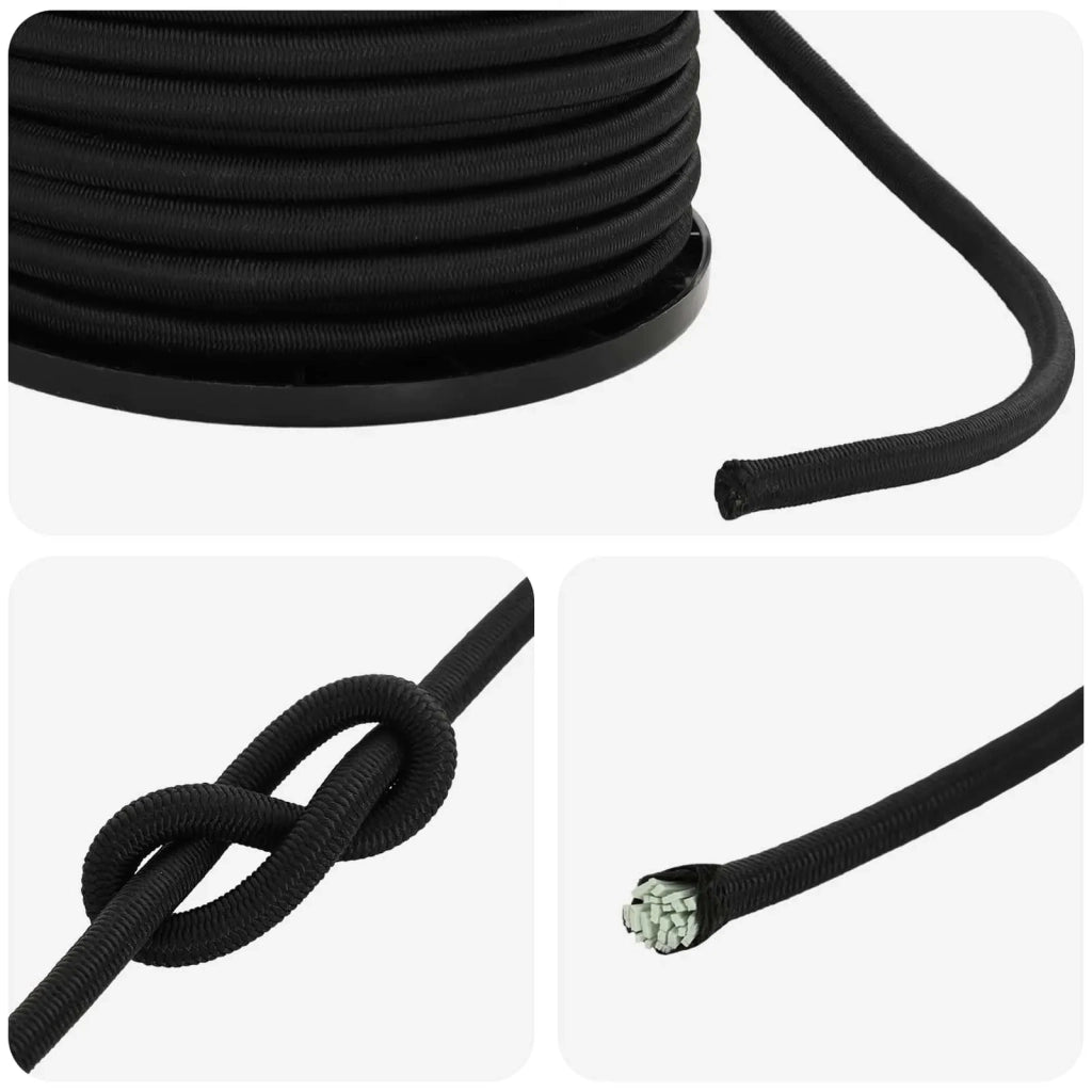 Corde Bungee 4 mm Nero PP e gomma 42047623