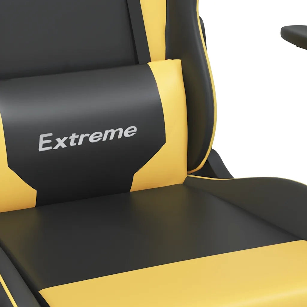 Sedia da Gaming | Sedia da e-sports Nera e Oro in Similpelle