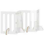Recinto pieghevole per animali 4 pz Bianco Lucido CFW2415437