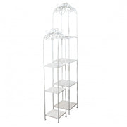 Set 2 Scaffali Doriane in Alluminio Bianco Antico