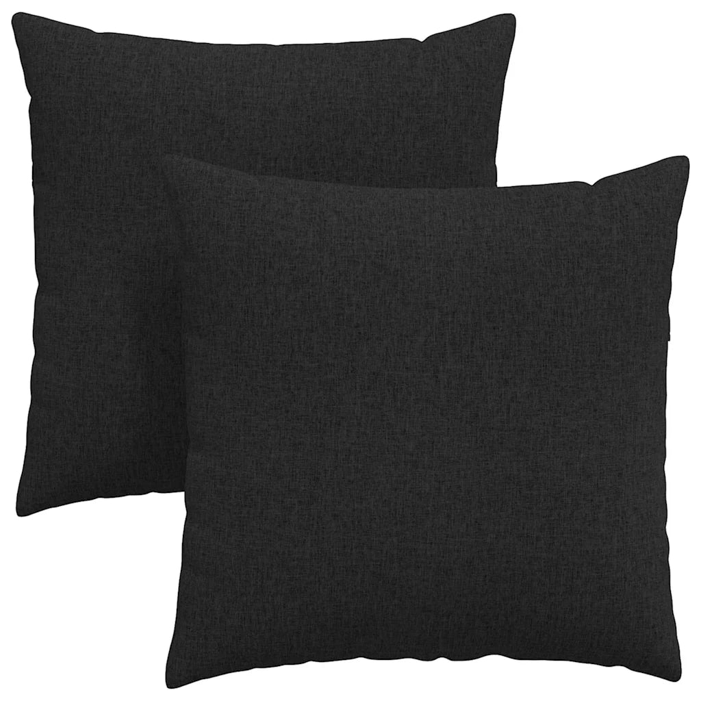 Cuscini da Divano 2 pcs Nero 60 x 60 cm Tessuto 42013999