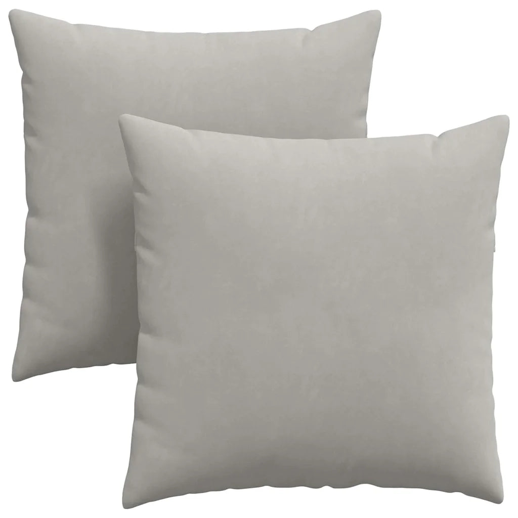 Cuscini da Divano 2 pcs Grigio chiaro 60 x 60 cm Tessuto 42014027