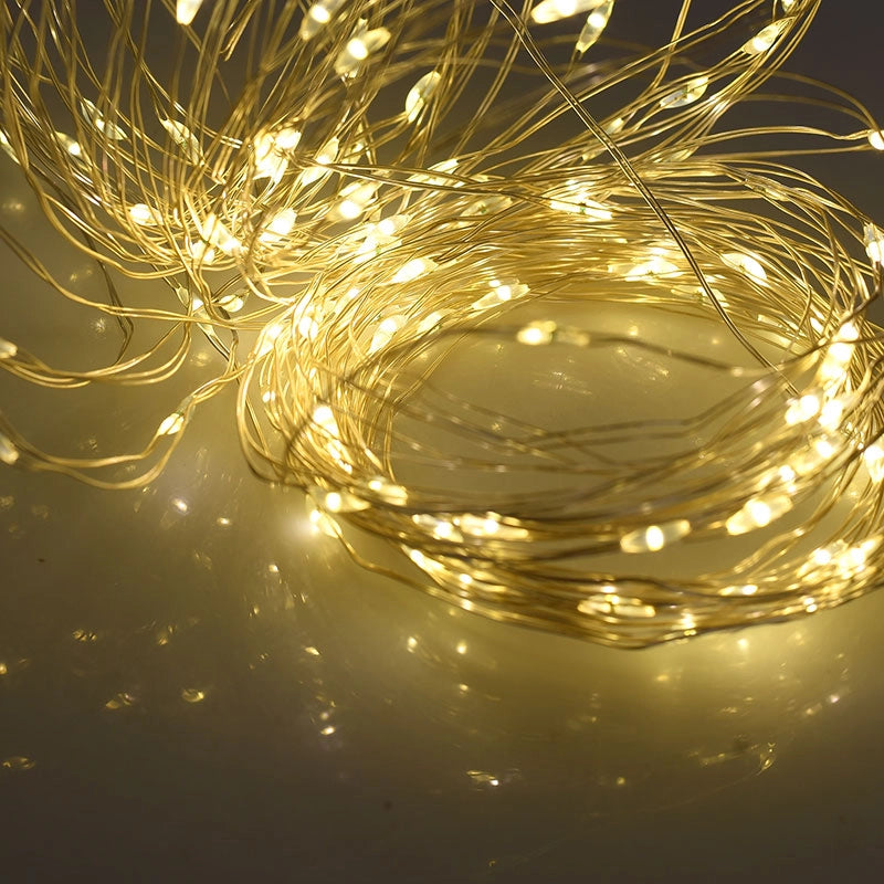 LUCI NATALIZIE DECORATIVE 150 MICRO LED LUCE GIALLA DA 15 METRI CON TELECOMANDO - ILLUMINAZIONE ESTERNA VERSATILE E IMPERMEABILE