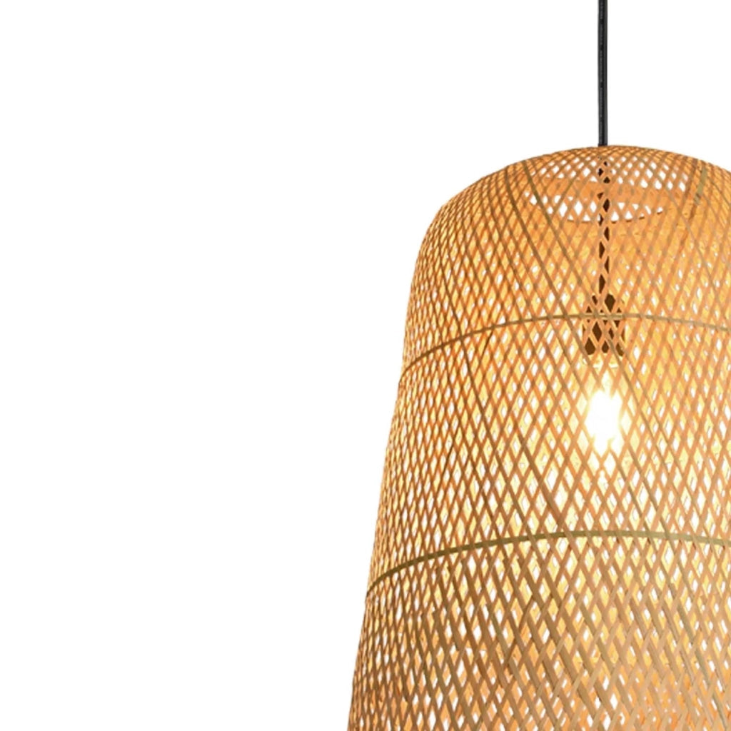 LÚZETE - LAMPADA DA SOFFITTO DI BAMBÙ MEDIA E27 MOANA
