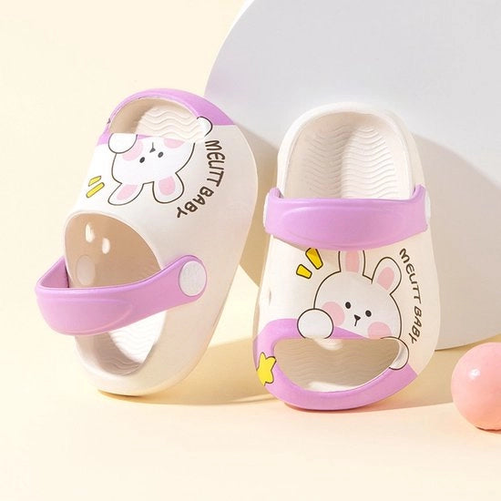 Pantofole per bambini - Calzature antiscivolo morbide per spiaggia e piscina - Pantofole alla moda con stampa - Leggere e respiranti - Pantofole estive divertenti per ragazzi e ragazze - Adatte per esterno, scuola, bagno, spiaggia e piscina - Taglia 14