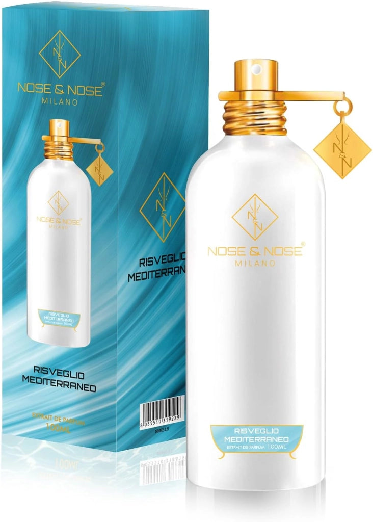 Nose & Nose Milano Risveglio Mediterraneo Profumo Unisex 100 ml – Extrait de Parfum 30% Essenza Pura, Ispirato a Risvelium, Fragranza Intensa e Persistente