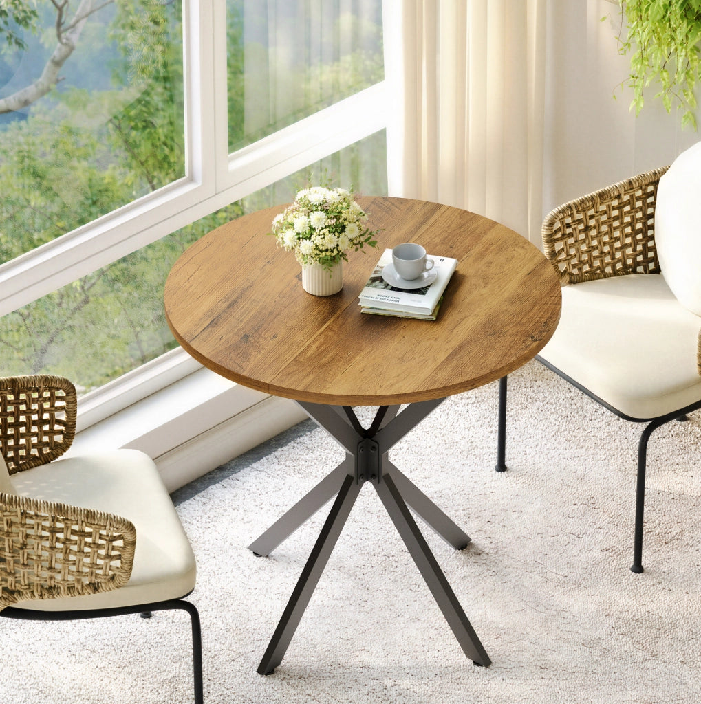 Tavolo rotondo da cucina in stile rétro, 80 cm