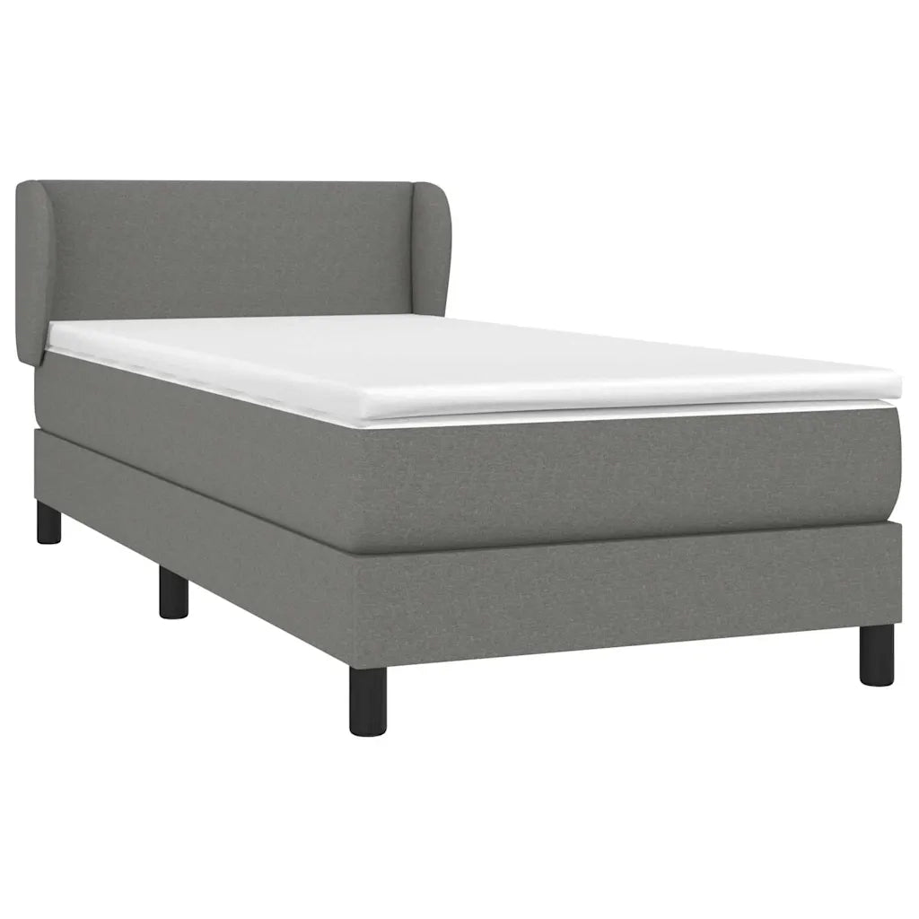 Giroletto a Molle con Materasso Grigio Scuro 80x200 cm Tessuto 3126038