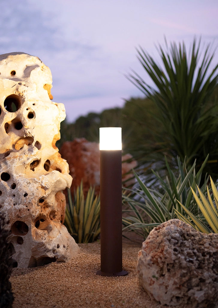Proiettore LED da Esterno Tura XL 12W 3000K Bianco Opaco - Cilindrico 180 gradi Segnapasso - Beneito & Faure - Illuminazione per Giardini