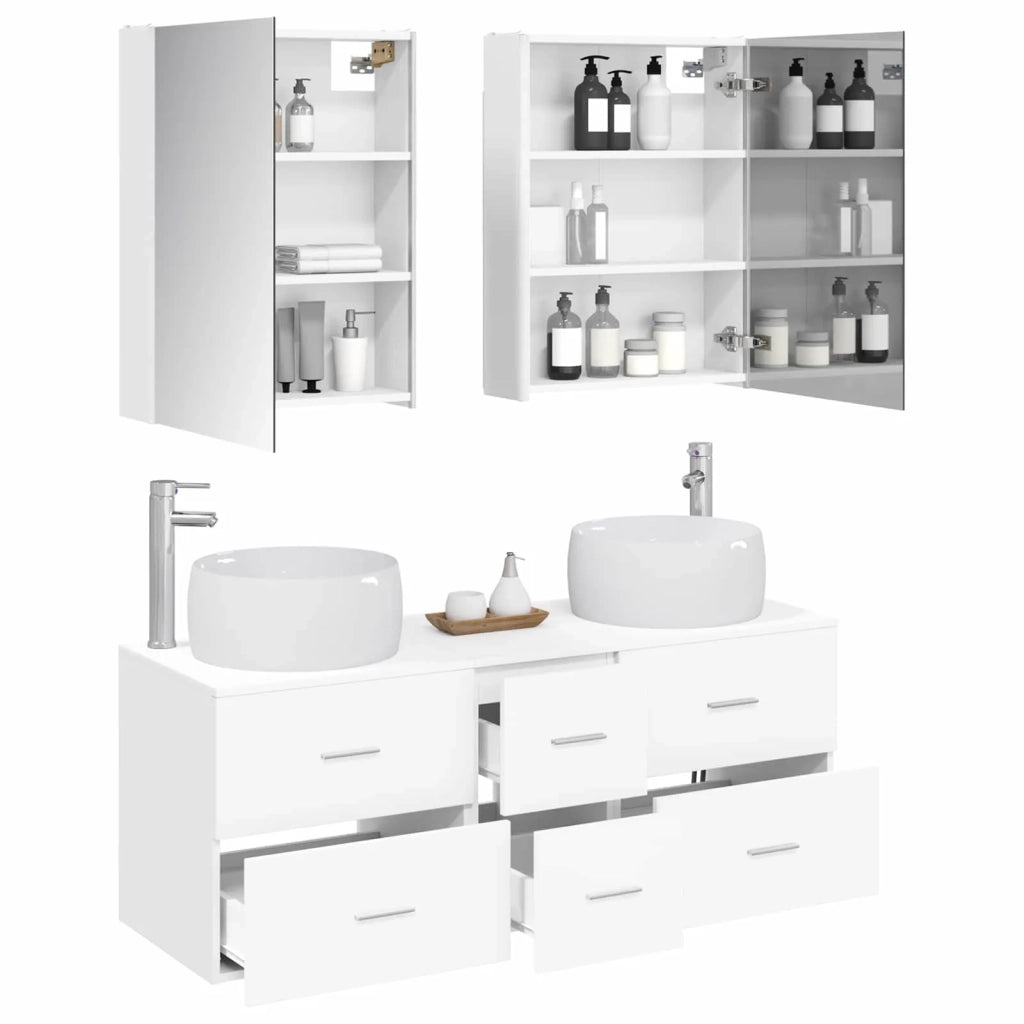 Set di mobili per il bagno 5 pz Bianco 3407047