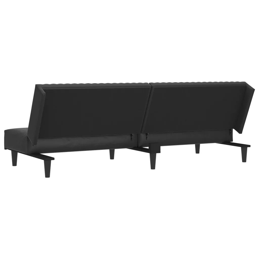 Divano letto | Sof¨¤ letto | Letto singolo a 2 Posti Nero in Similpelle