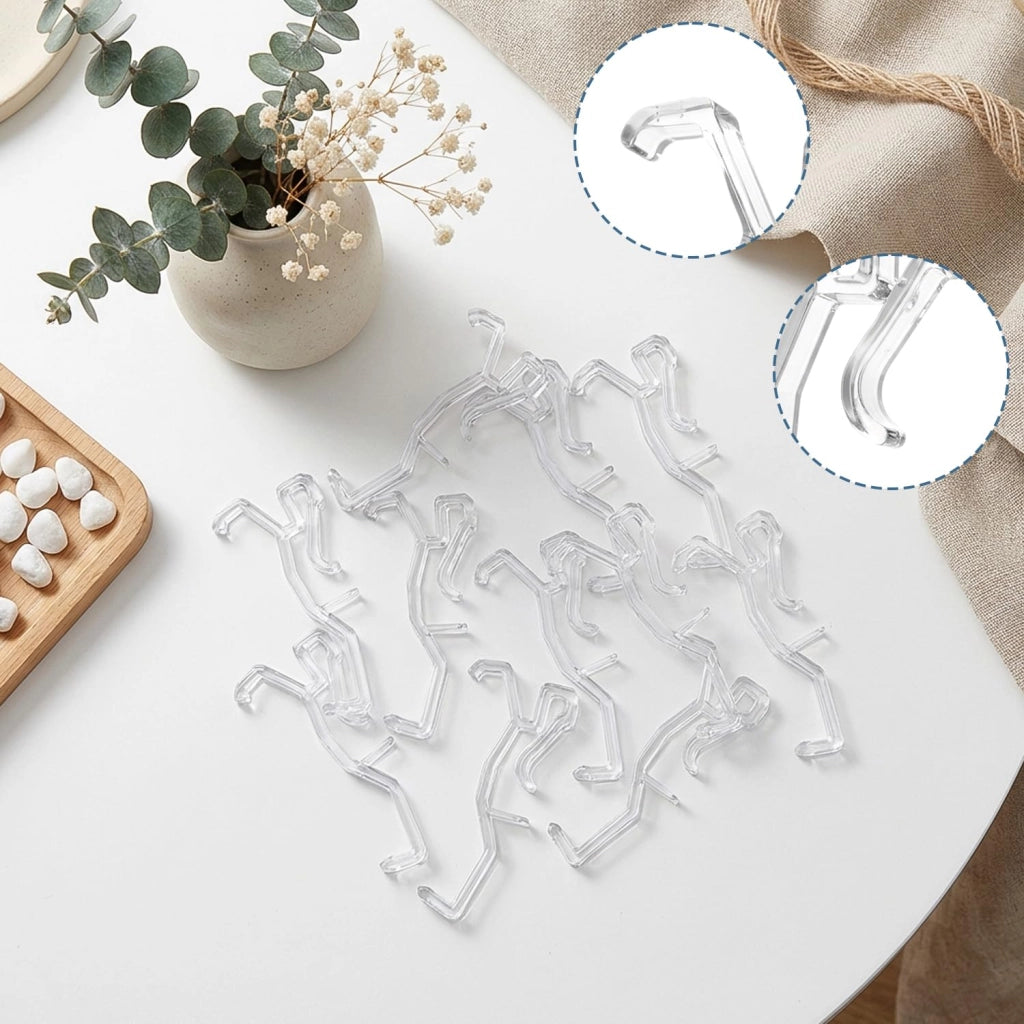 10 clip per tende a rullo, trasparenti, da 64 mm