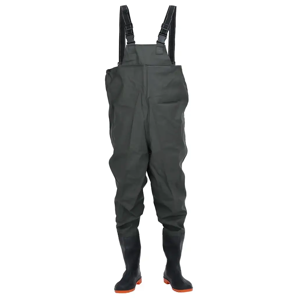 Wader da Pesca con Pettorina e Stivali Verde Scuro Taglia 43 CFW8286124