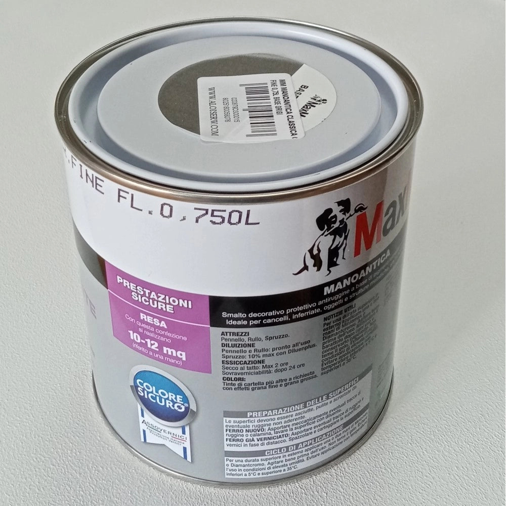 Manoantica classico 750ml smalto ferro micaceo antiruggine in varie colorazioni, colori manoantica verde petrolio