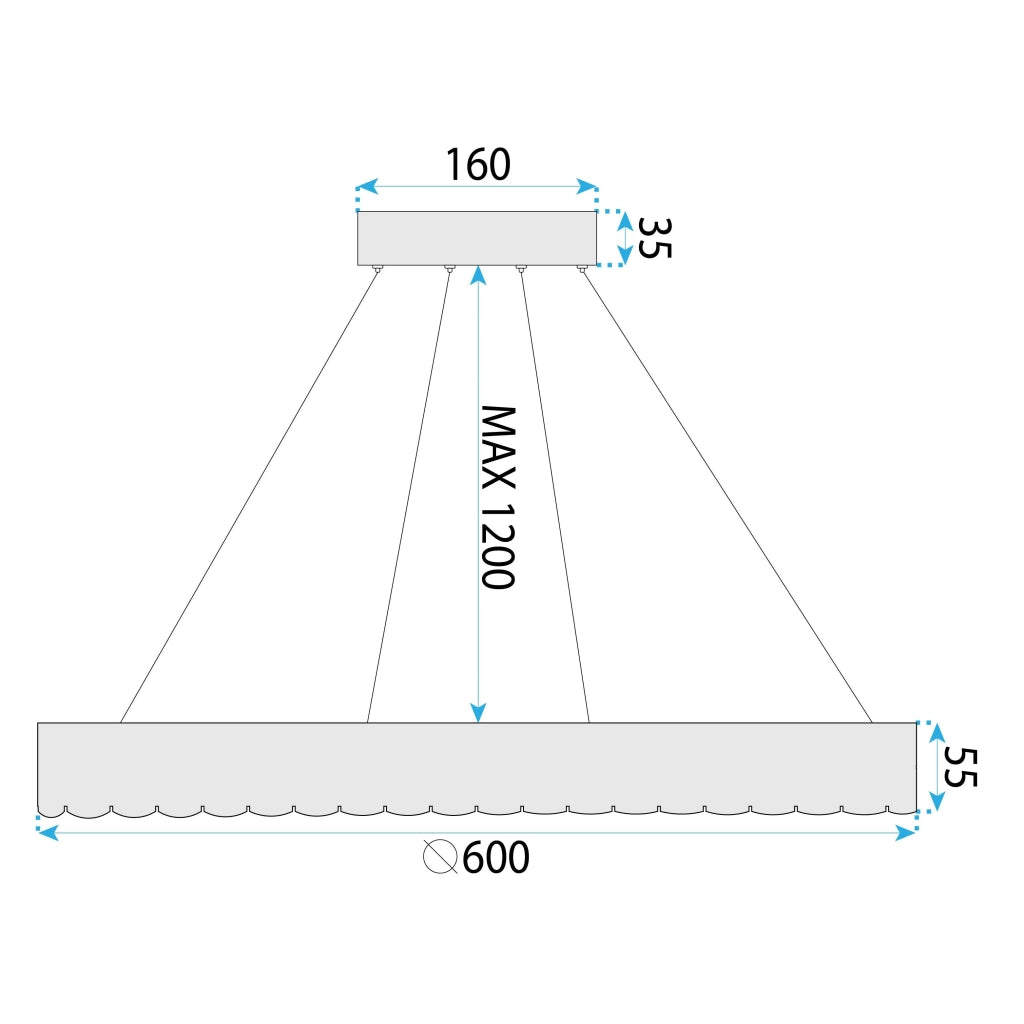 Lampada Led Ms019-cp Rose Gold 60cm
