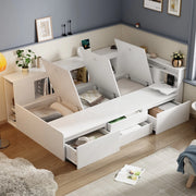 letto per bambini mdf bianco 90 x 200 cm