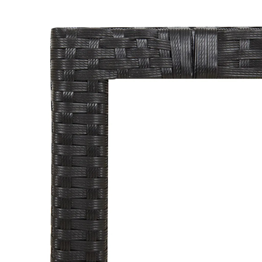 Set da Pranzo da Giardino 7 pz Nero con Cuscini in Polyrattan 3157603