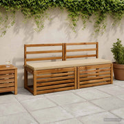 Cuscini per Panchina a 2 Pezzi SOEST 2 pz 100% Poliestere Beige 948991