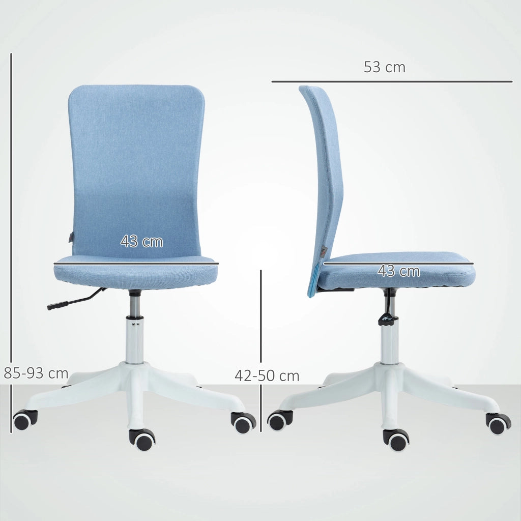 Sedia da ufficio con rotelle e altezza regolabile ¨C Minimal ¨C 53x43x85-93 cm blu