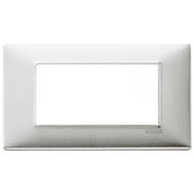 14654.81 Placca 4 Moduli Alluminio Spazzolato Plana