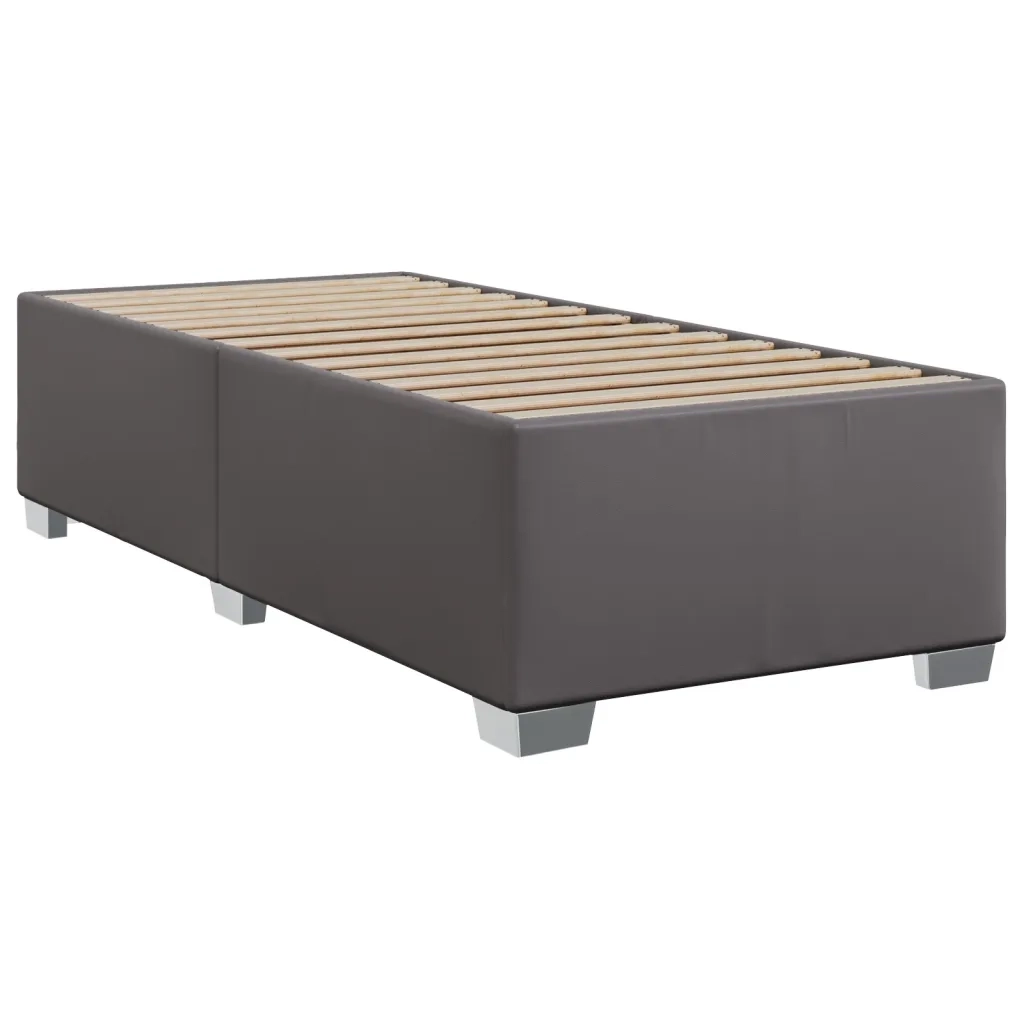 Giroletto a Molle con Materasso Grgio 90x200 cm in Similpelle 3288406