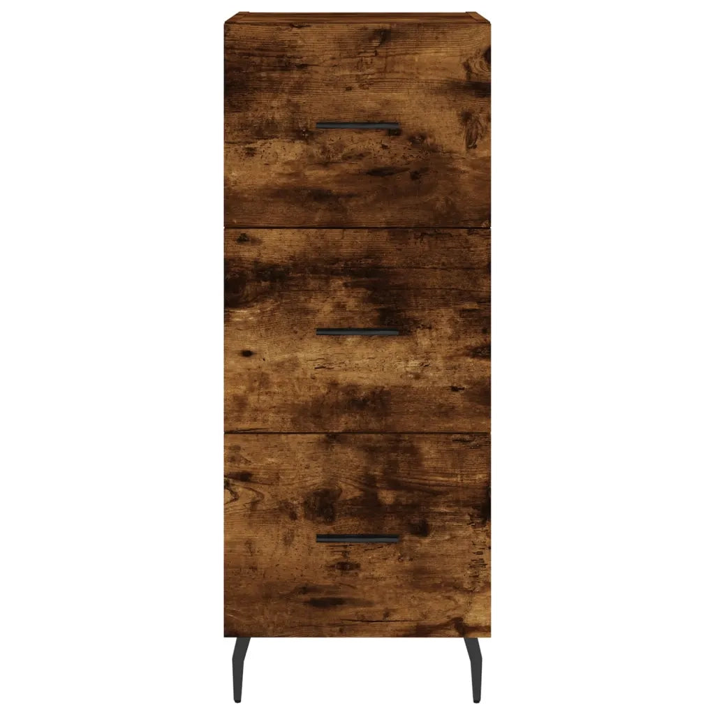 Credenza-Buffet-Armadio da cucina Rovere Fumo 34,5x34x180 cm in Legno Multistrato 500392