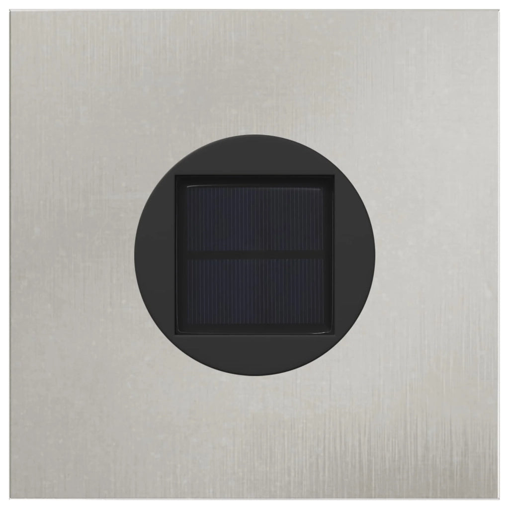 Faro LED solare per sentieri 2 pcs Argento Acciaio inossidabile