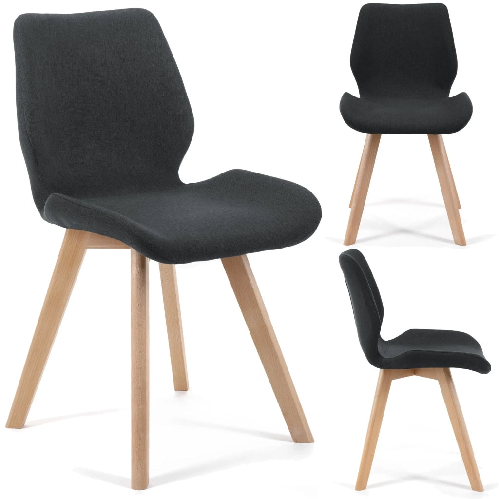 Set di 4 Sedie imbottite SJ.0159 Nere