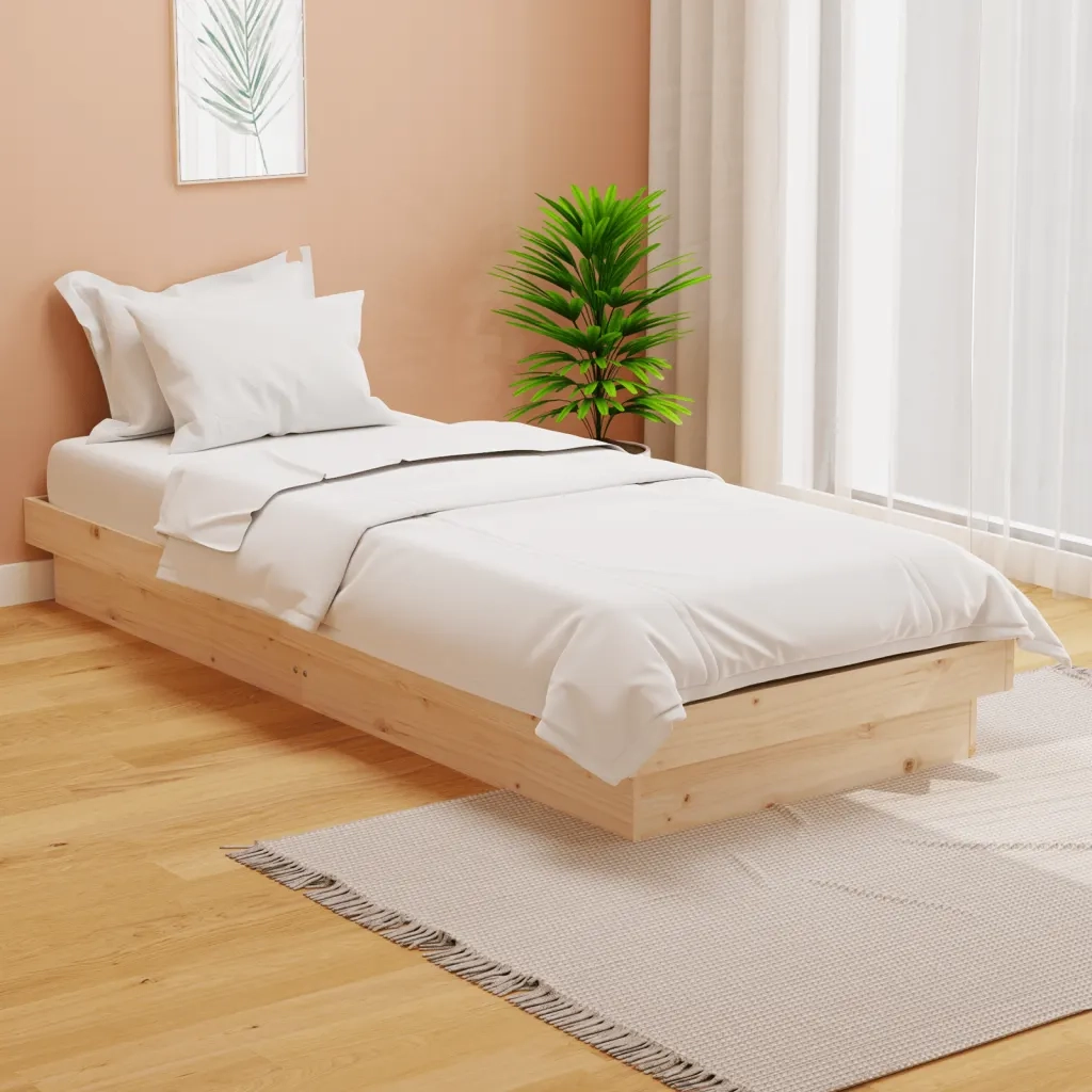 Giroletto-Struttura Letto in Legno Massello 75x190 cm Small Single 853846