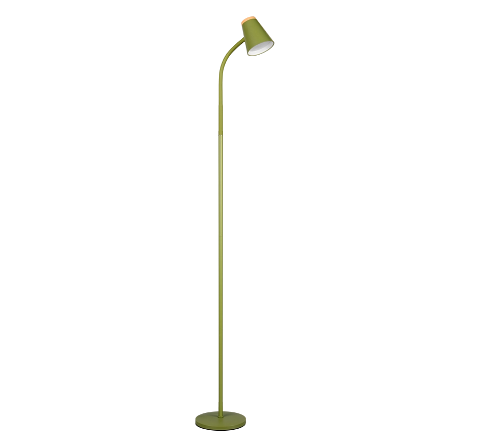 Piantana LED, plastica, verde, H 145 cm, Pongo