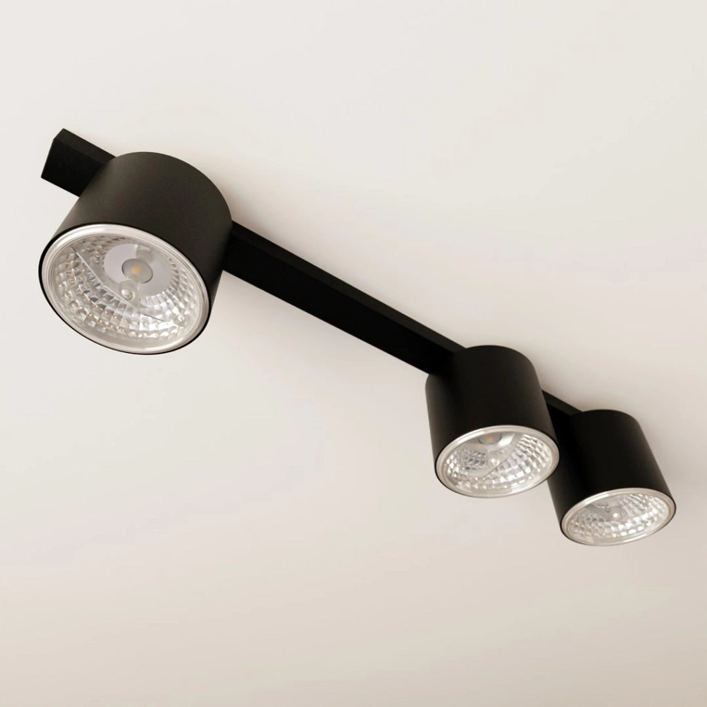 Barra faretti NANO nera minimalista 70cm 3xES111 15W Emibig
