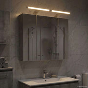 Mobiletto per specchio da bagno Grigio cemento 889082
