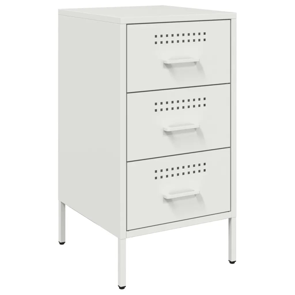 Comodini 2 pz Bianchi 36x39x68 cm in Acciaio