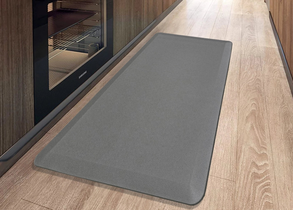 Tappeto Cucina Memory Ultrasoft Antiscivolo Impermeabile Tinta Unita Giulia - 44x190 - Grigio